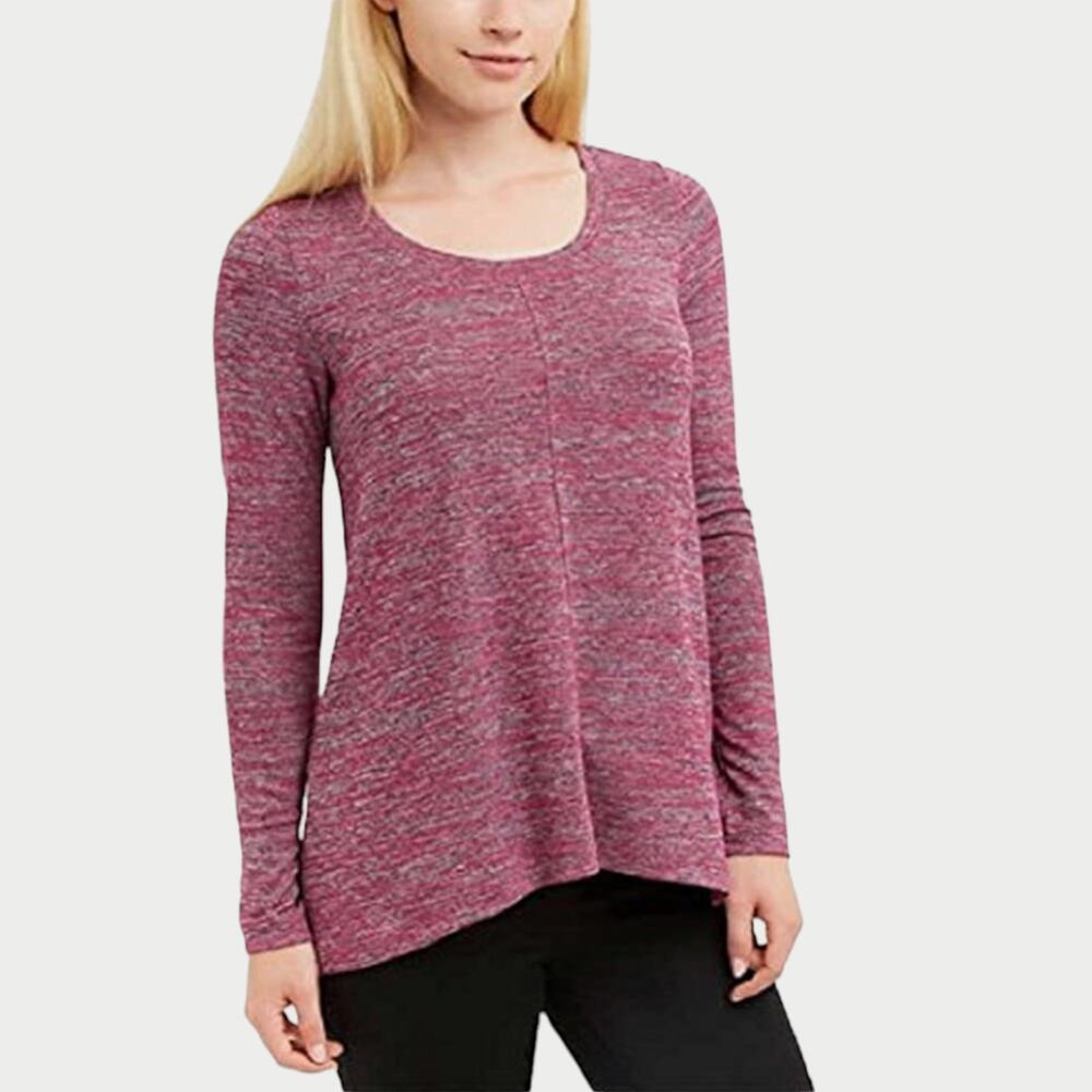 Jones New York Ladies Long Sleeve Knit Top Raspberry Pink Small